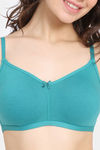 Zivame Everyday Double Layered Non Wired 3/4th Coverage T-Shirt Bra - Peacock Blue — thumbnail 6